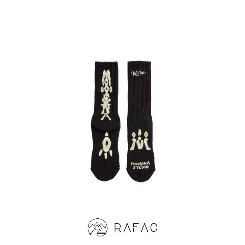 MOOSINA X RAFAC 中筒襪_碳黑, , hi-res image number null